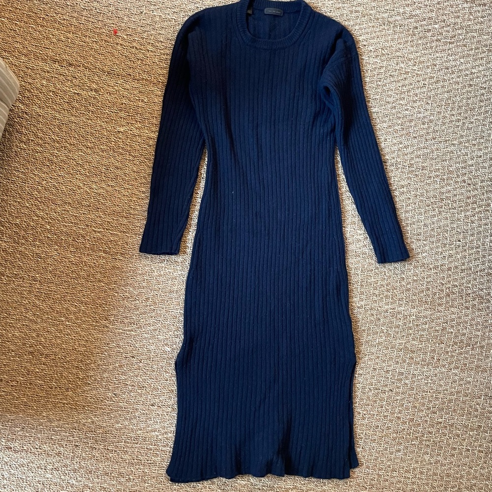 Saks Fifth Avenue Midnight Blue Long Sleeve Dress